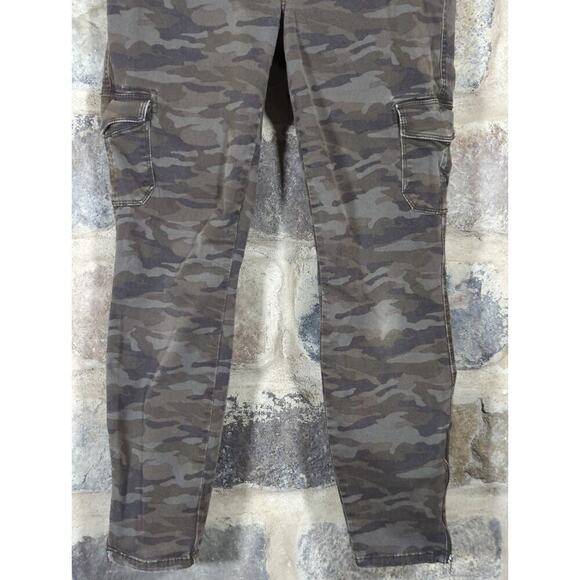 Anthropologie Level 99 Pants Woman's Size 29 Camo Utility Zip Ankle Neutral - Picture 4 of 15